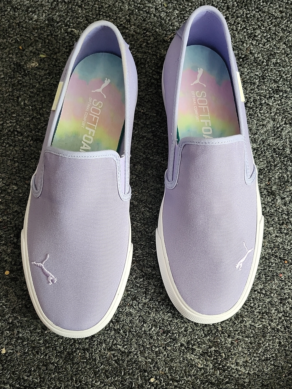 Puma Lavender Slip-On Canvas Sneakers